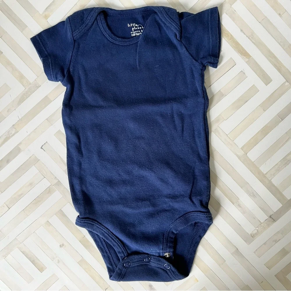 LITTLE PLANET Organic Cotton Onesies Bundle, 9mo